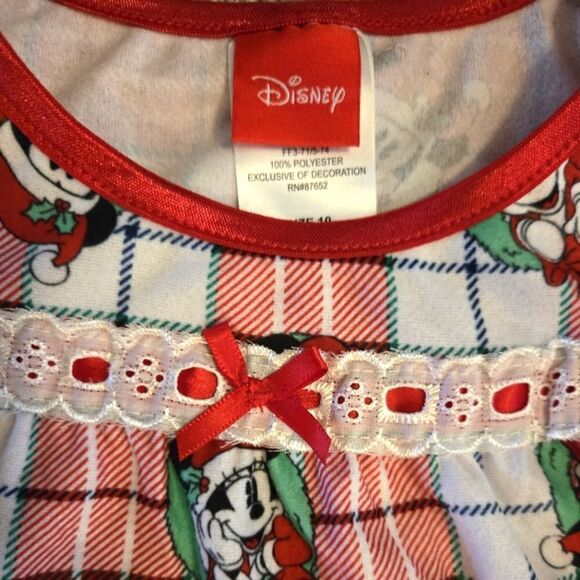 NWT DISNEY MICHL6Y MOUSE CHRISTMAS NIGHTGOWN SZ.10 - Picture 2 of 4